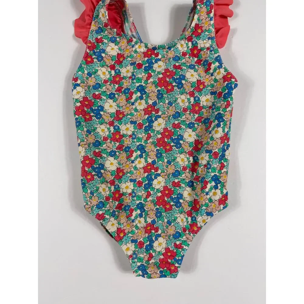 Mini Boden Baby Floral Ruffle One Piece Swimsuit 18–24 Months